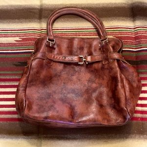 Large leather purse satchel bag London